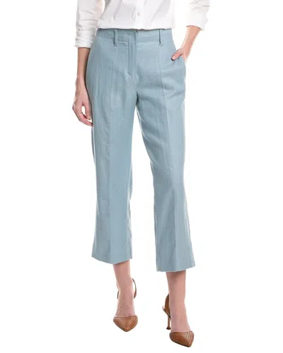 Max Mara Marco Linen-blend Trouser In Blue