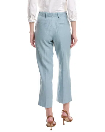 Max Mara Marco Linen-blend Trouser In Blue