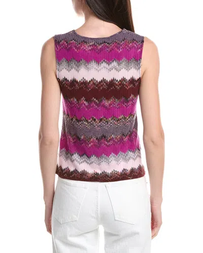 M Missoni Zig Zag Patterned Wool-blend Tank Top In Multi
