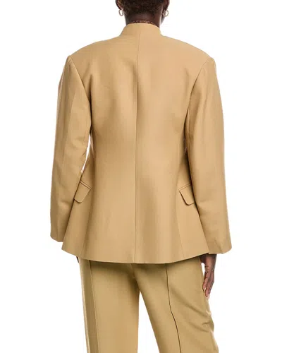 Co Sculptural Llarless Wool-blend Jacket In Brown