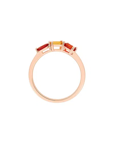 Rina Limor Silver 0.59 Ct. Tw. Multi-color Sapphire Three-stone Ring In Gold
