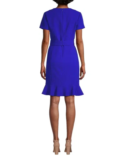 Shani Solid Mini Dress In Blue