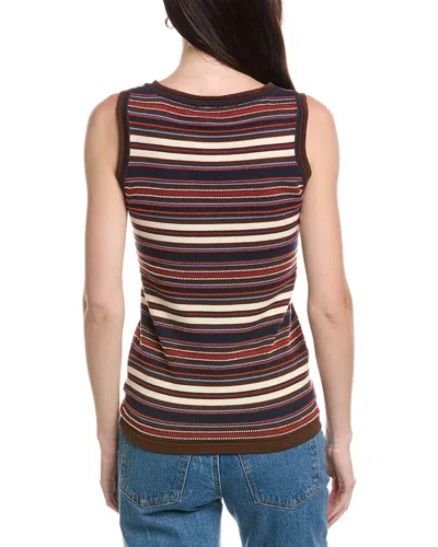 Halston Striped Sweater In Blue