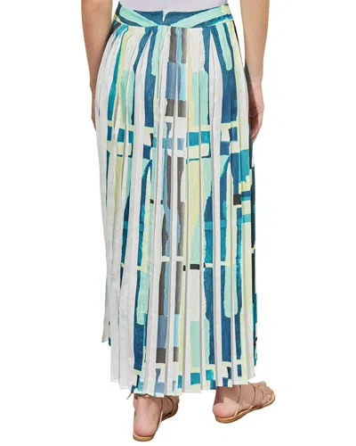 Ming Wang Maxi A-line Skirt In Blue