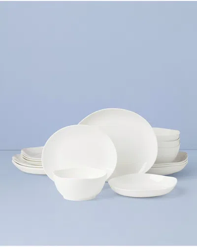 Lenox Studio 1414 Curve 16pc Dinnerware Set In White