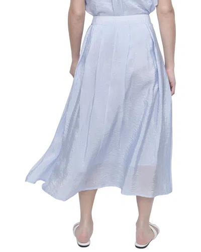 Dkny Tech Poplin Zip Front Skirt In Blue