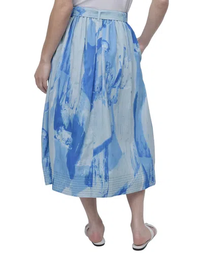 Dkny Pull-on Printed Skirt In Blue