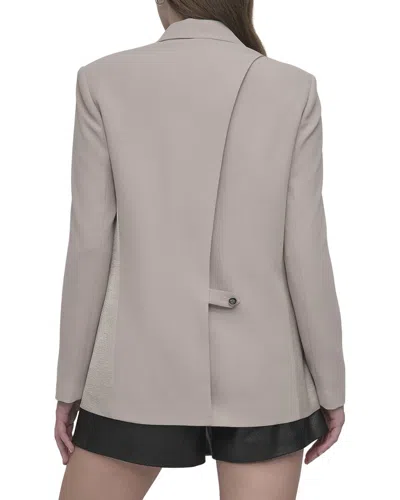 Dkny Open Back Blazer In Gray