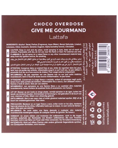 Lattafa Perfumes Women's 2.53oz Give Me Gourmand Choco Overdose Edp In ...