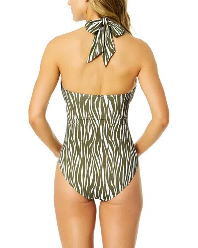 Anne Cole Twist Front Strapless One-piece In Multi