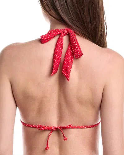 Weworewhat Halter Bikini Top In Red