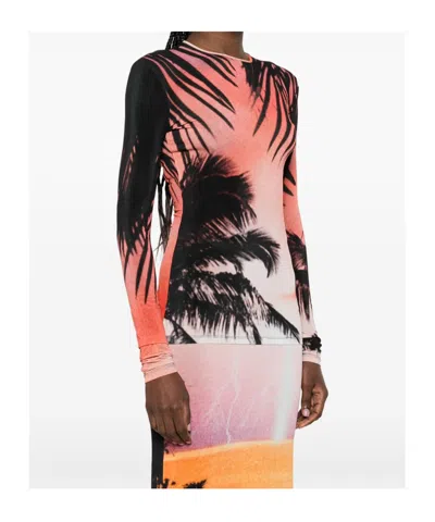 Rabanne Long-sleeve Thunderstorm T-shirt In Multi