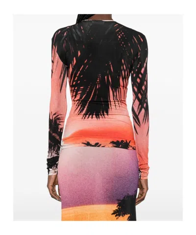 Rabanne Long-sleeve Thunderstorm T-shirt In Multi