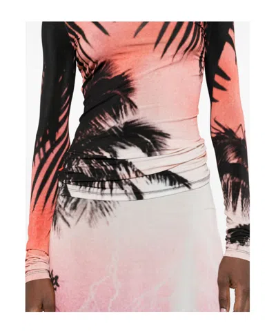 Rabanne Long-sleeve Thunderstorm T-shirt In Multi