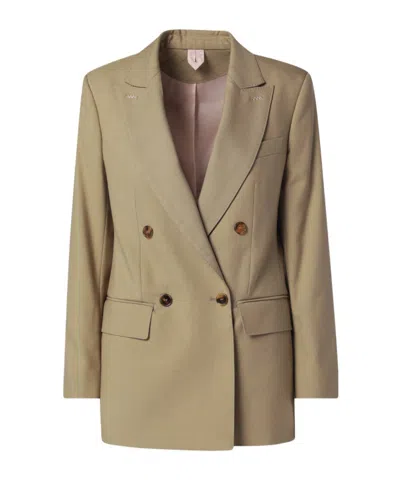 Max Mara Camel Wool-blend Double-breasted Jacket In Brown