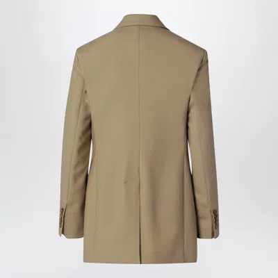 Max Mara Camel Wool-blend Double-breasted Jacket In Brown