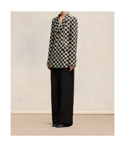 Ami Alexandre Mattiussi Check-pattern Jacket In Black