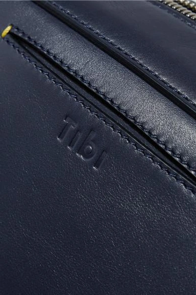 Shop Tibi Garçon Striped Leather Shoulder Bag