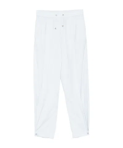 Herno Polyamide Elastane Drawstring-fastening Trousers In White