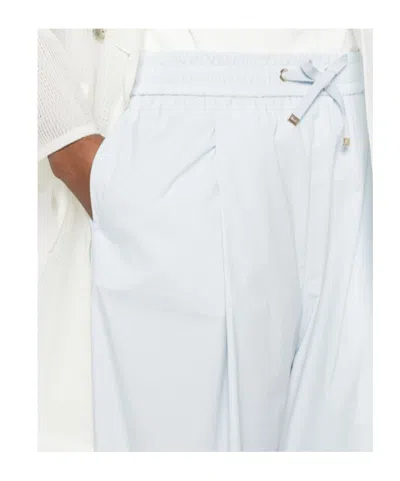 Herno Polyamide Elastane Drawstring-fastening Trousers In White