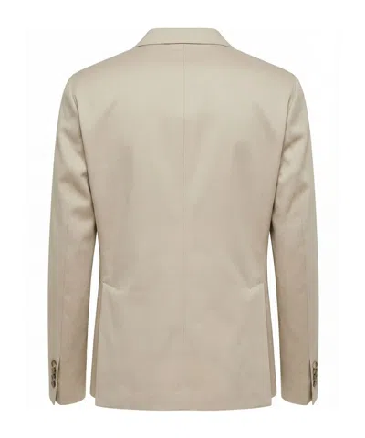 Peserico Front-button Blazer In Gray