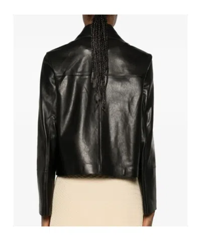 Arma Button-pocket Leather Jacket In Black