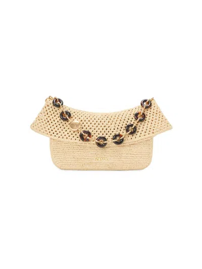 Loewe Medium Ola Bag In Raffia For Woman In Brown