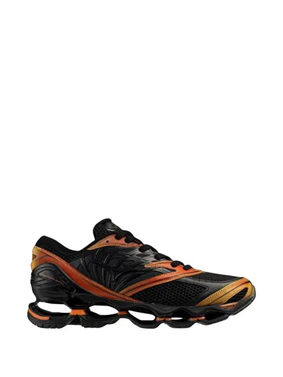 Mizuno Mesh Trainers With Structured Sole In Black