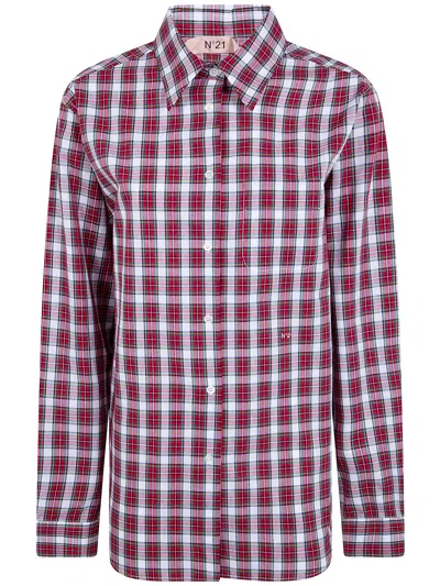 N°21 Check-pattern Button-down Shirt In Multi
