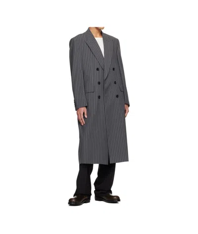 Sunflower Db Striped Coat In Gray