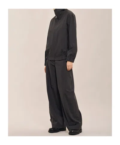 P.a.r.o.s.h Wool Bomber Jacket In Gray