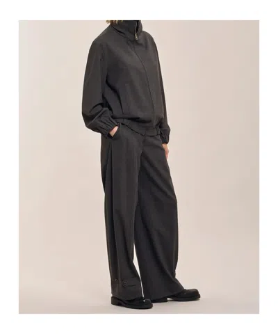 P.a.r.o.s.h Wool Bomber Jacket In Gray