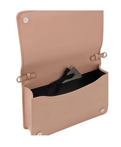 Prada Logo Mini Shoulder Bag In Brown