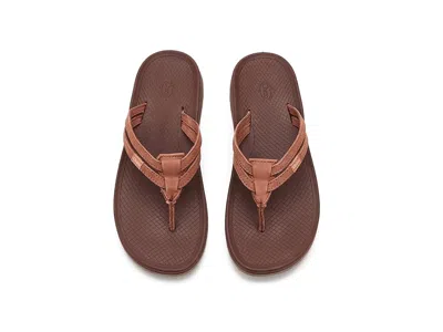 Chaco Lowdown Leather Flip In Brown
