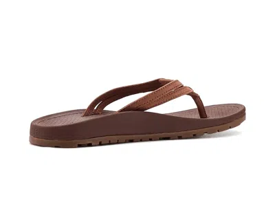 Chaco Lowdown Leather Flip In Brown