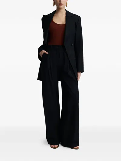 Anna Quan Merle Single-breasted Notched Jacket In Black