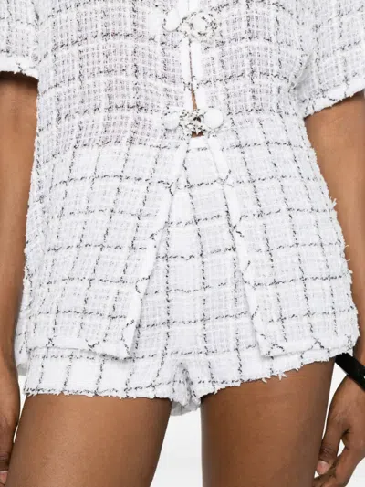 Liberowe Madeline Check-pattern Shorts In White