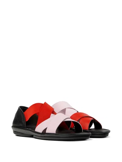 Camper Twins Leather Sandals In Multi