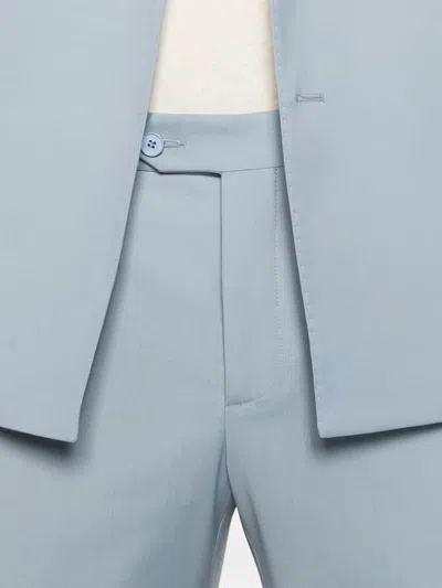 Manuel Ritz Double-breasted Peak-lapel Suit In Blue