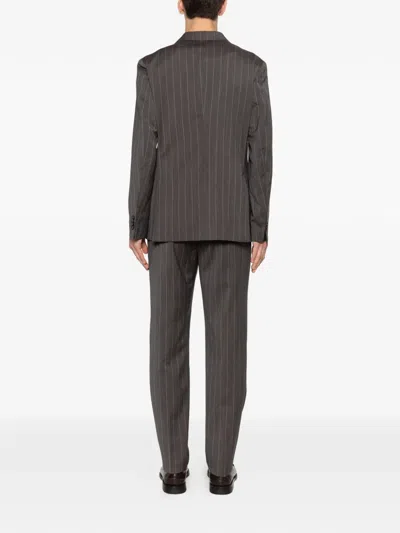 Manuel Ritz Pinstripe-pattern Single-breasted Suit In Gray