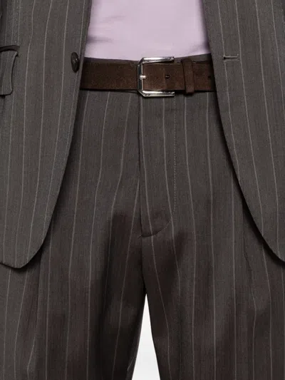 Manuel Ritz Pinstripe-pattern Single-breasted Suit In Gray