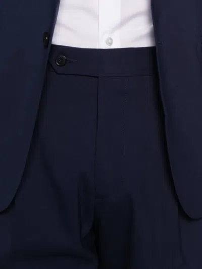 Manuel Ritz Single-breasted Suit In Blue