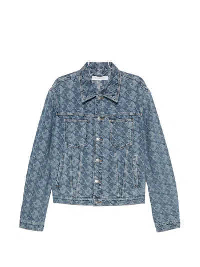 Lanvin Lunar Year Jacquard Denim Jacket In Blue