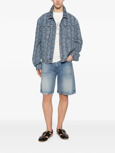 Lanvin Lunar Year Jacquard Denim Jacket In Blue