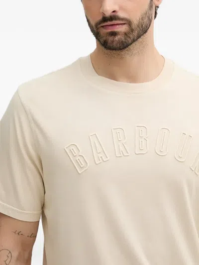 Barbour Logo-embossed T-shirt In Neutral