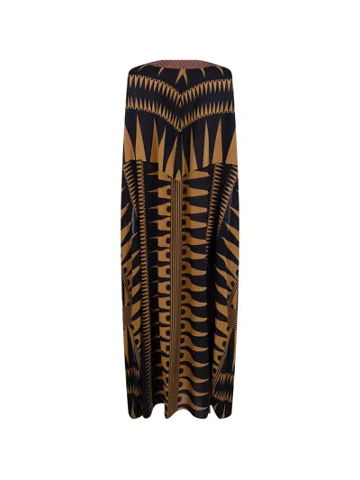 Volantis Roller Graphic-print Silk Kaftan In Multi