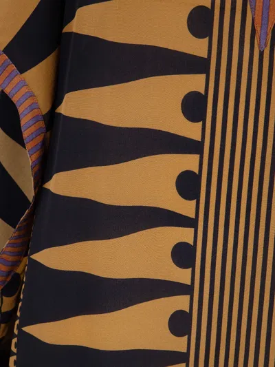 Volantis Roller Graphic-print Silk Kaftan In Multi