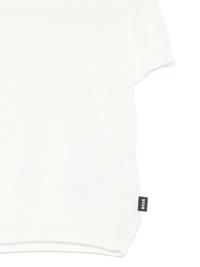 Msgm Logo-tag T-shirt In White