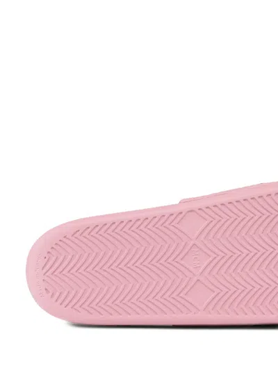 Mcm Monogram Print Rubber Slides In Animal Print
