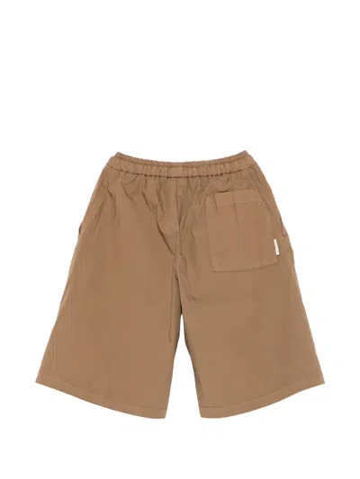 Michael Coal Drawstring Elasticated-waist Shorts In Brown